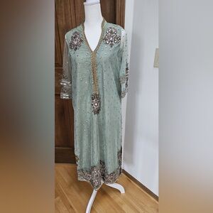 Elegant Light Mint Green Salwar Suit
